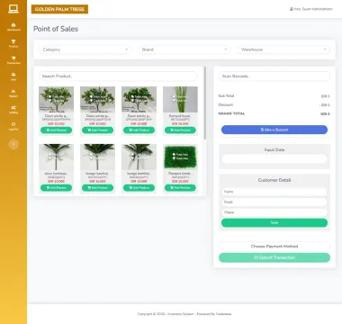 Inventory Management System - Golden Palm Trees - Golden Palm Trees - Codenesia