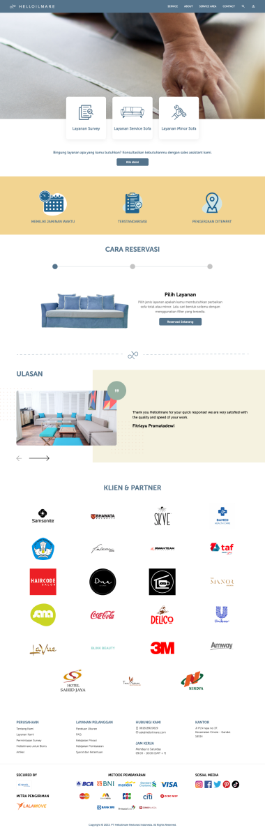 Platform Reparasi Sofa - Helloilmare - Home - Beranda - Codenesia