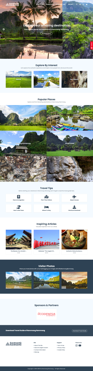 Pusat Informasi Turis - Rammang-Rammang - Home - Beranda - Codenesia