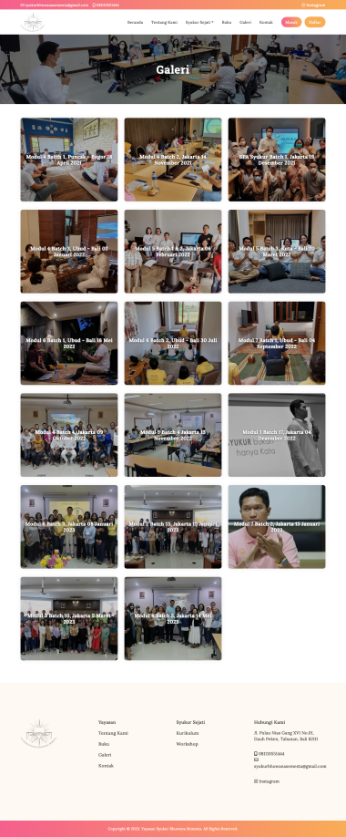 Pelatihan Online - Yayasan Syukur Bhuwana Semesta - Gallery - Galeri - Codenesia