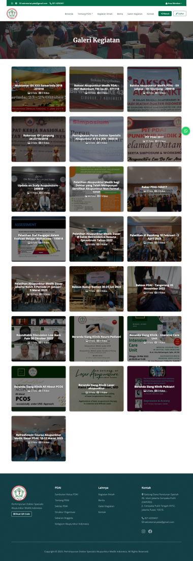 Website Organisasi - Perhimpunan Dokter Spesialis Akupunktur Medik Indonesia Organization (PDAI) - Gallery - Galeri - Codenesia