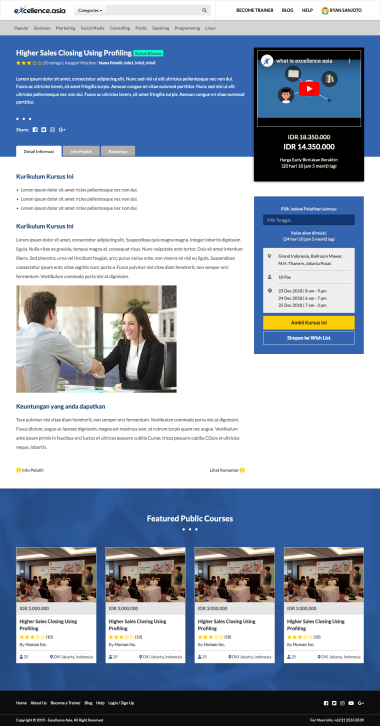 Platform Pelatihan Pekerja Profesional - Excellence Asia - Course Detail - Detil Kursus - Codenesia