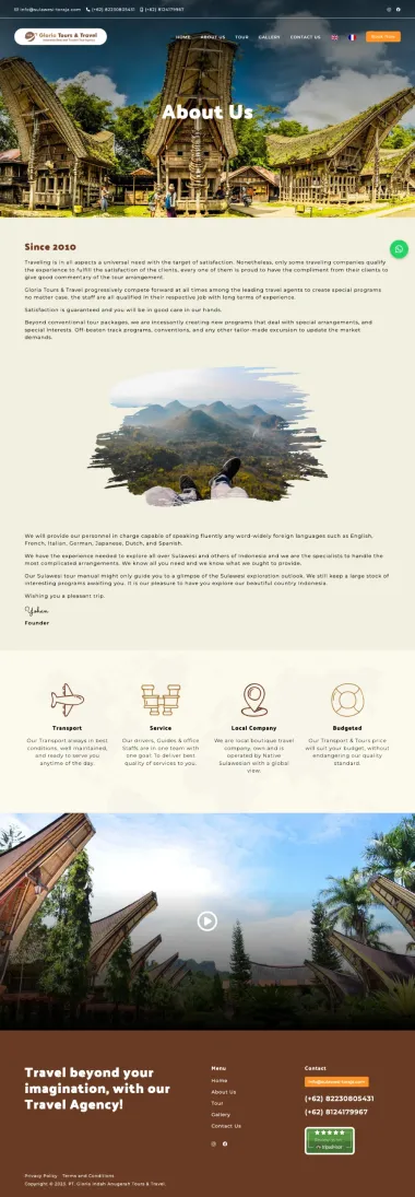 Travel Website - Gloria Tours and Travel - Gloria Tours and Travel - Codenesia Travel Website - Gloria Tours and Travel - Gloria Tours and Travel - Codenesia