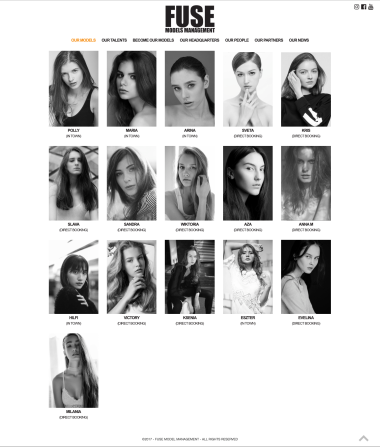 Website Profil Perusahaan - Fuse Models Management - Models - Codenesia