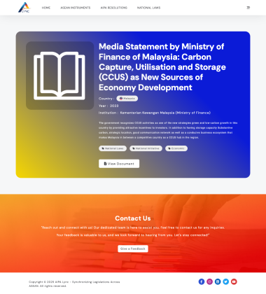AIPA Lync - ASEAN Inter-Parliamentary Assembly (AIPA) - Detail of Law - Codenesia